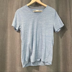 Men's Blue and White V-Neck